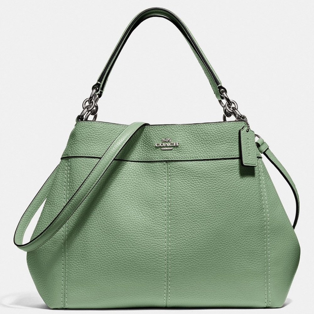 NEW COACH two way solid Leather satchel hobo bag